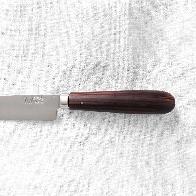 Couteau d’office espagnol en inox manche bois de violette - 12cm - pallares solsona