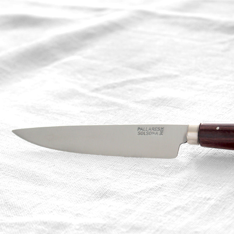 Couteau d’office espagnol en inox manche bois de violette - 12cm - pallares solsona