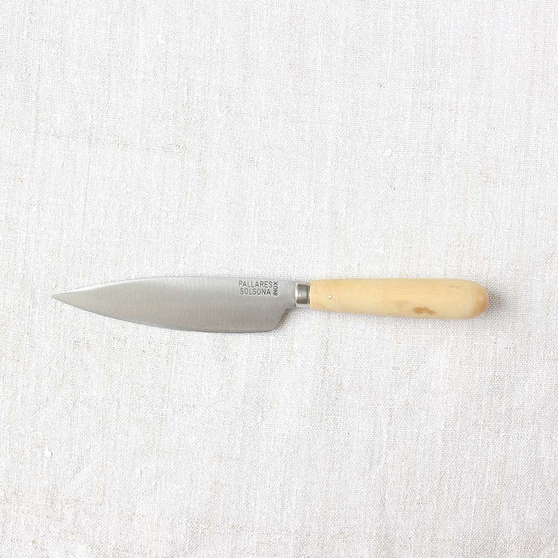 Couteau utilitaire espagnol en inox manche en buis - pallares solsona